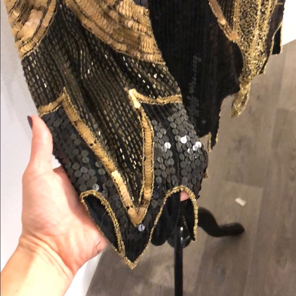 VINTAGE HAND BEADED Long Sleeve Top |  Gatsby Feel - Picture 4 of 8